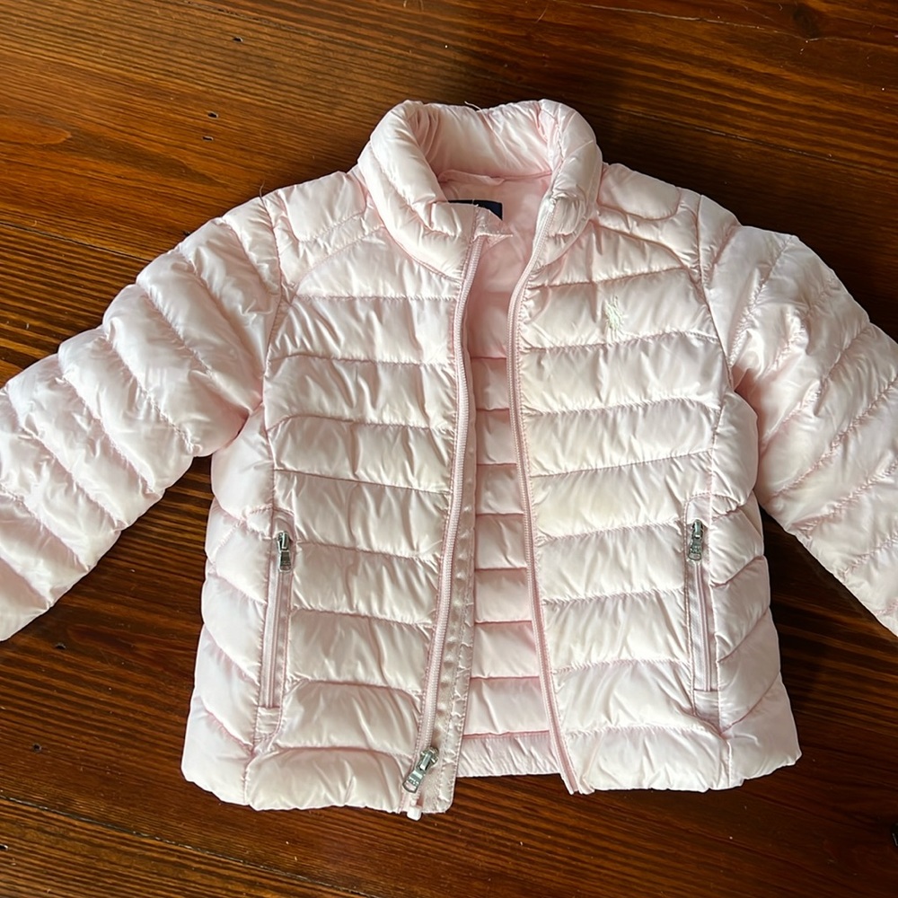 Polo Ralph Lauren girls pink puffer coat 4T
